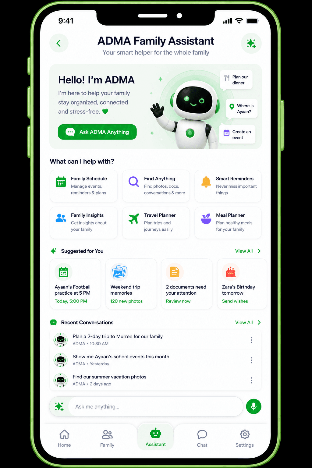 AI Family Assistant feature illustration