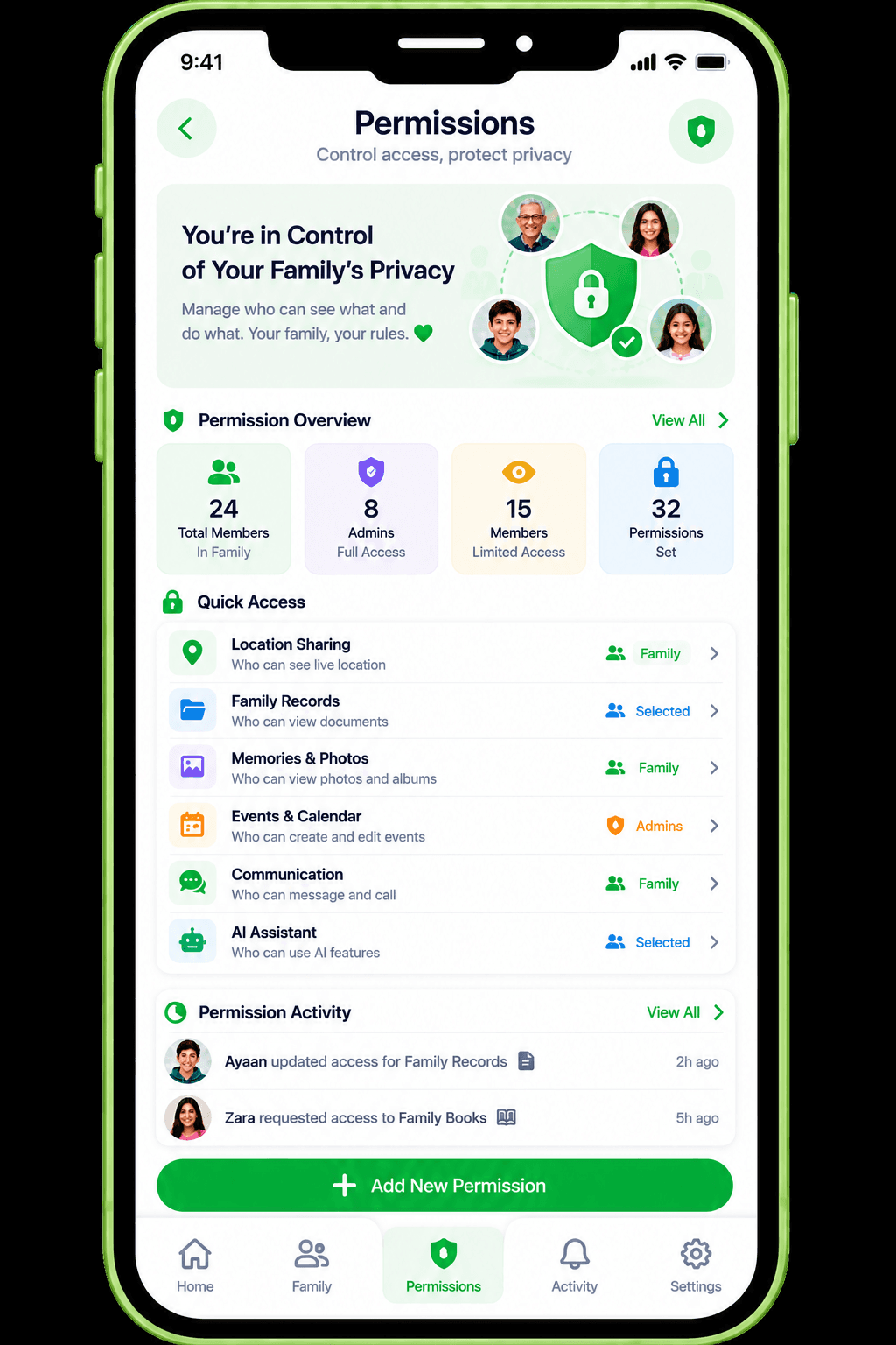 Permissions feature illustration