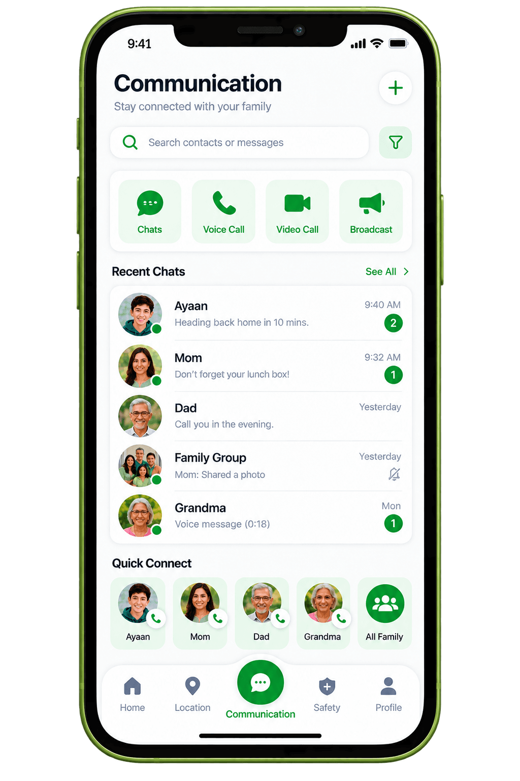 Communication feature illustration