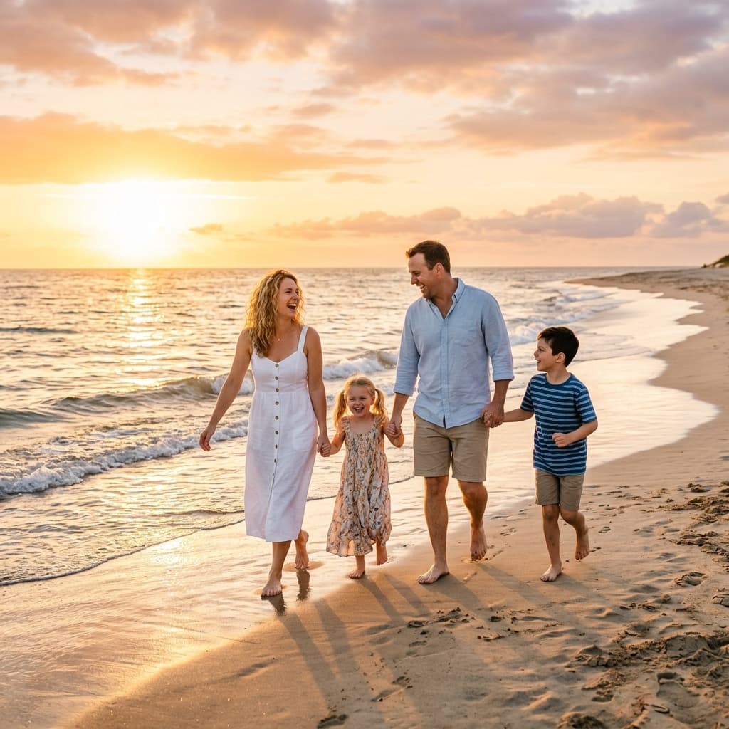 A family spending time together