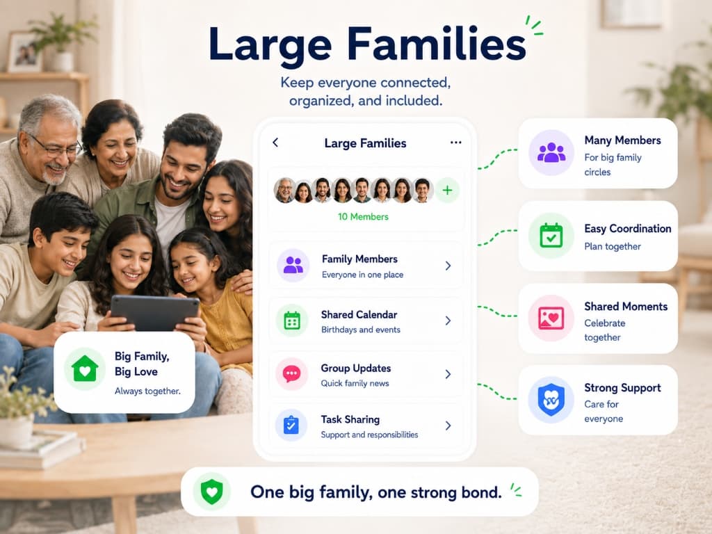 Large Extended Family Together